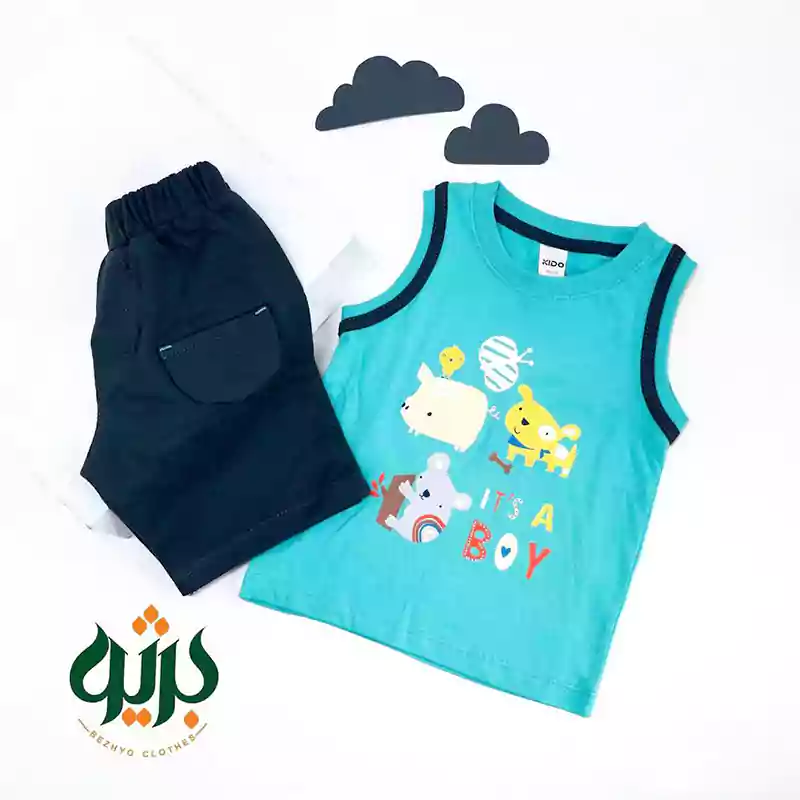 ست تاپ شلوارک پسرانه