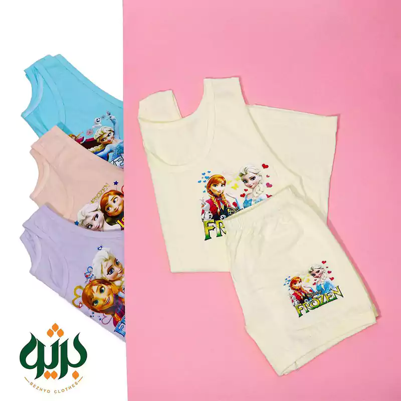 ست رکابی و شورت دخترانه