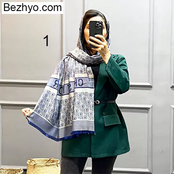 شال کشمیر وارداتی طرح دیور با تنوع رنگی بسیار دلنشین