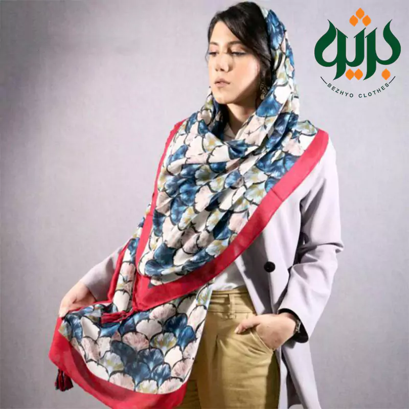 شال نخ پاییزه طرحدار