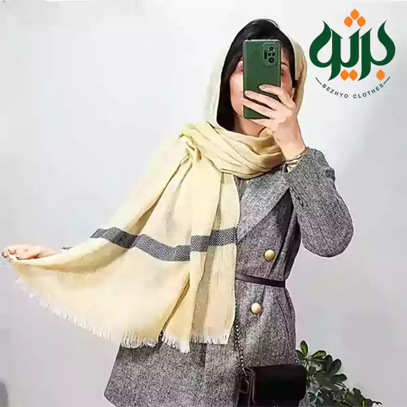 شال نخی بهاره طرح زبرا