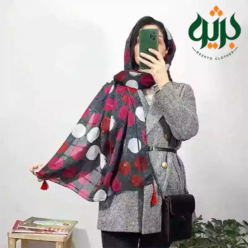 شال نخی طرح توپی (کد 19519)