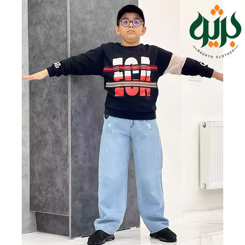 شلوار جین راسته آبی روشن