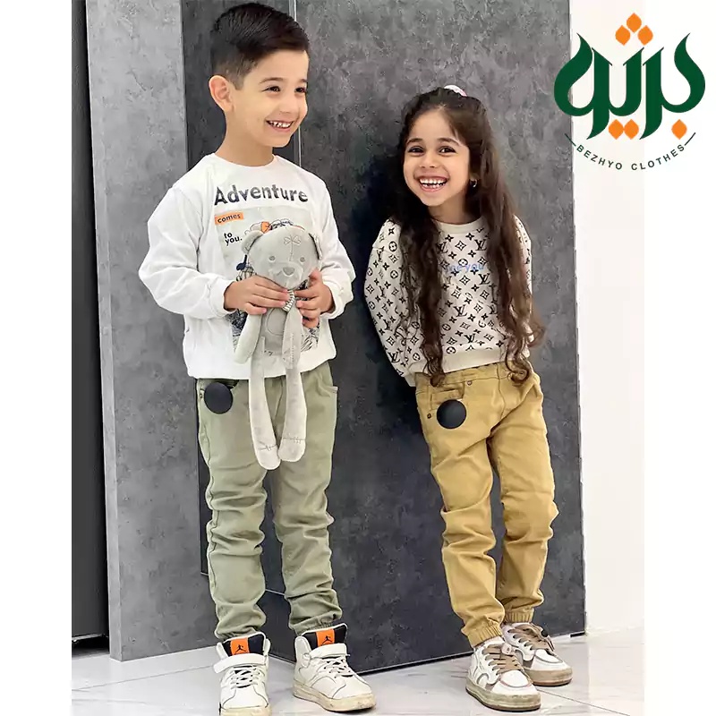 شلوار کتان اسلش گت دار بچگانه و نوجوان