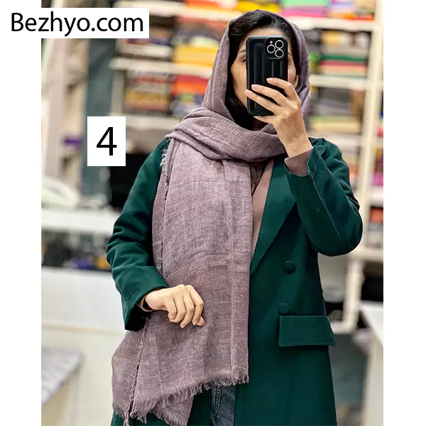 شال کنفی زارا دارای رنگ بنفش