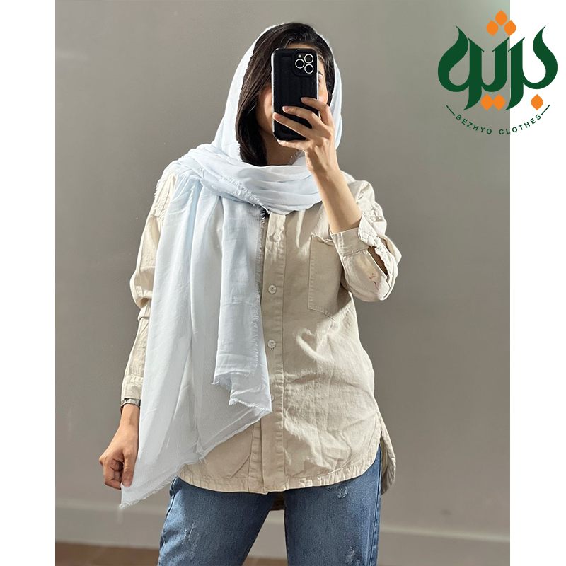 سرخور شال حریر نخ ساده وارداتی (کد 19903)