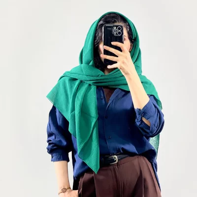 سرخور روسری برشکا طرح اولدمانی (کد 28662)