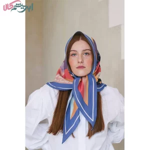 ست کردن روسری طرح دار چند رنگ با شومیز سفید
