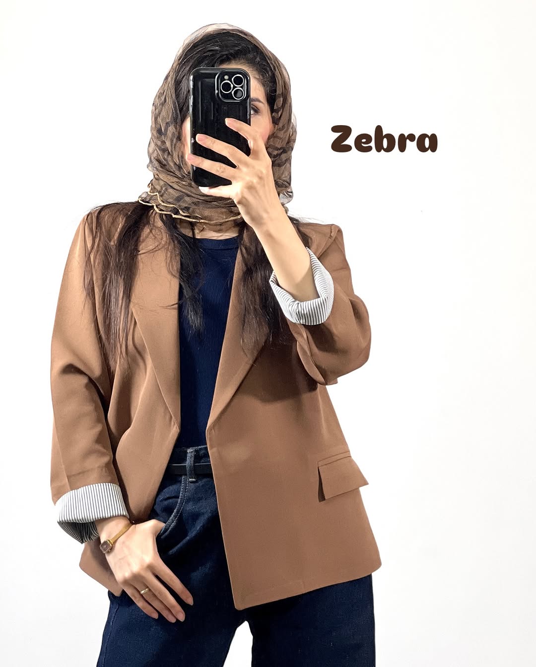 روسری تور طرح زبرا