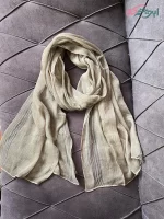 نمای نزدیک شال ویسکوز لبه میله ای (کد 19971)