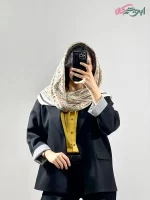 سرخور روسری نخی طرح گل ریز (کد 28666)