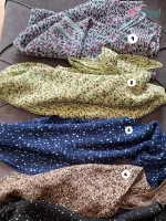 رنگبندی روسری پلیسه طرح دار (کد 28664)