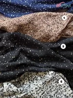 رنگبندی روسری پلیسه طرح دار (کد 28664)