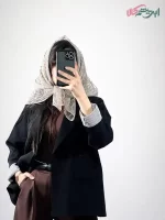 روسری تور طرح دار (کد 28669)