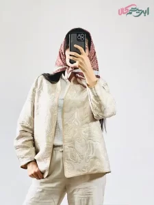 مینی اسکارف حریرنخ طرح دار (کد 28670)