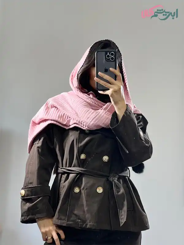 fall-pleated-shawl-30 شال پلیسه تک رنگ پاییزه (کد 20004)