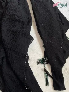 بافت روسری پلیسه مشکی (کد 28680)