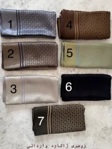 رنگبندی روسری ژاکارد طرح دار (کد 28683)