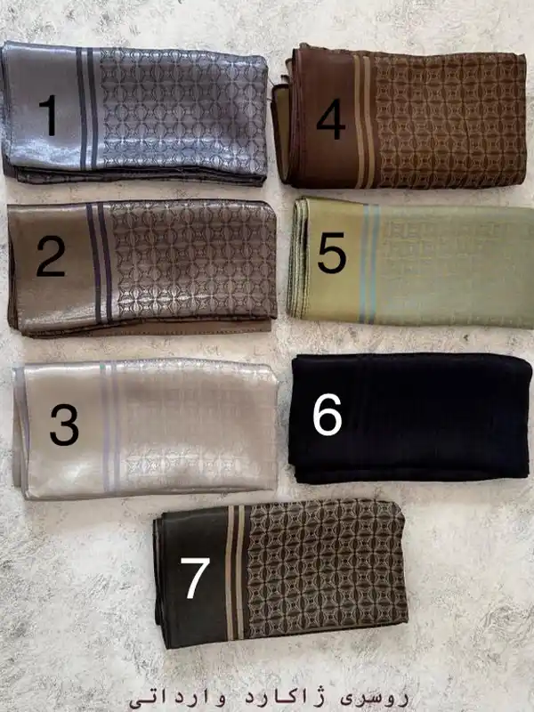 رنگبندی روسری ژاکارد طرح دار (کد 28683)