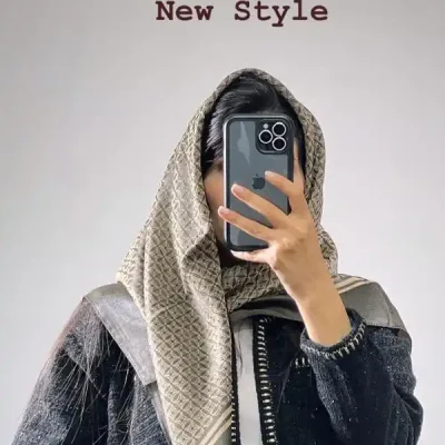 روسری ژاکارد طرح دار (کد 28683)