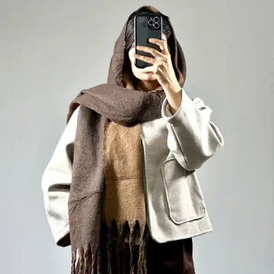 بیگ اسکارف موهر دو رو (کد 20009)