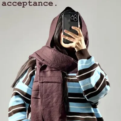 شال موهر اورجینال طرح ریشه بافت (کد 20012) قهوه ای