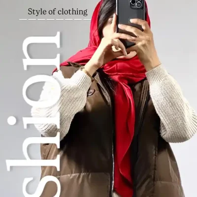 روسری ساتن ابریشم ترک (کد 28687) رنگ قرمز