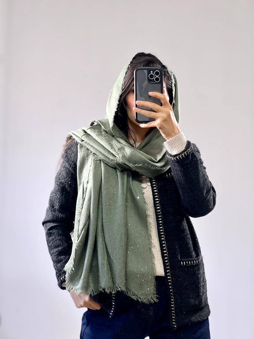 852daac8-68e9-4928-9498-636b3e6cfa00 شال موهر ظریف پولک دار - تصویر 1